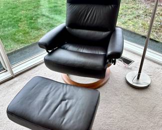 Ekornes Stressless Chair and Ottoman Leather