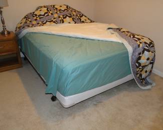 See!!! Queen bed set, mattress, boxspring,  and frame