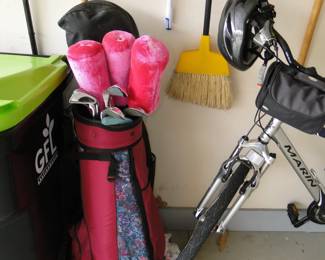 Pink golf clubs