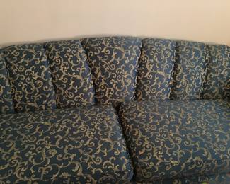 Beautiful , like new scallop back sofa, so comfy.  ALSO we have window treatments to match!!