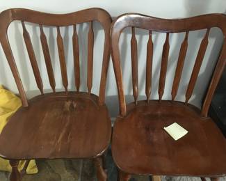 Stuart Rockport Brothers...rare Hard Rock Maple Chairs...Set of 2...