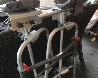 Super Heavy Duty Folding Walker with arm rests!