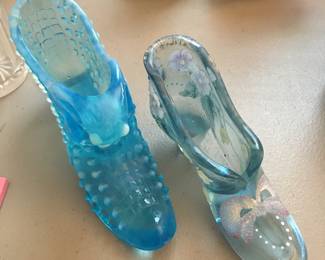 Fenton shoe, so delicate and beautiful!  Hobnail shoe also lovely, in great condition!