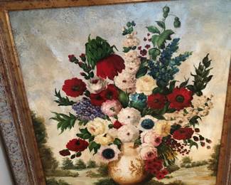 Rare and truly beautiful Sanchez oil painting!  This is gorgeous and like new!  The frame is stunning...won't last long!