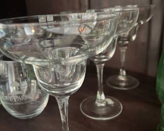 3 margarita glasses