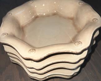 Juliska Thread and Berry  Pasta Bowls Cappuccino
