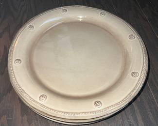 Juliska Thread and Berry  Dinner Plates Cappuccino
