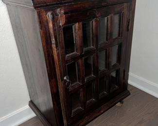 Glass front small cabinet