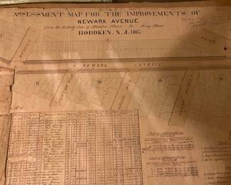 ANTIQUE STREET IMPROVEMENT MAPS FROM THE 1800'S...AUTHENTIC!