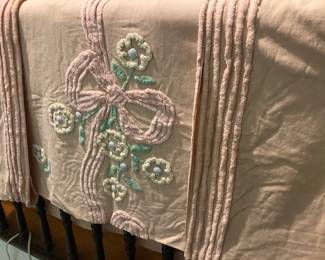 ONE OF 3 COTTON CHENILLE BEDSPREADS