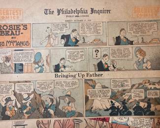 VAST AMOUNT OF ANTIQUE AND VINTAGE FULL PAGE CARTOONS