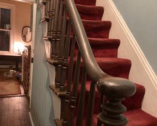 ORIGINAL MAHOGANY BANISTER ( TO BE REMOVED AFTER SALE ANY TIME BEFORE 4/10