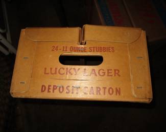 Tons of vintage beer boxes