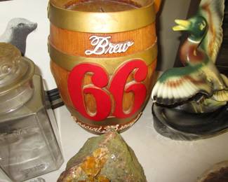 More vintage beer collectibles, vintage TV lamp