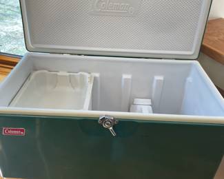 Coleman cooler with accessories
