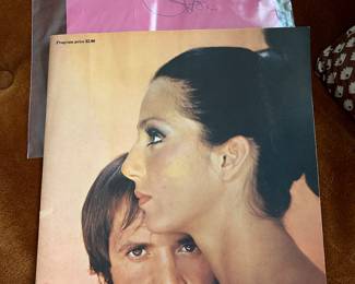 Autograph My Love Cher with paperback Sonny & Cher 
