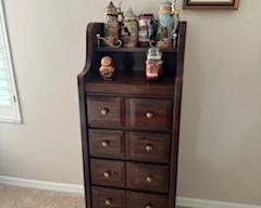 Pristine Craftsman Slim  Five Drawer Vintage  Chest 