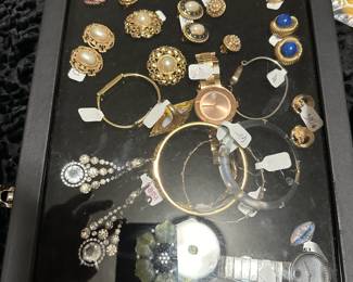 Misc. Vintage Jewelry Gucci Movado Watches DKNY Lisner Earrings.  Alexis Bittar