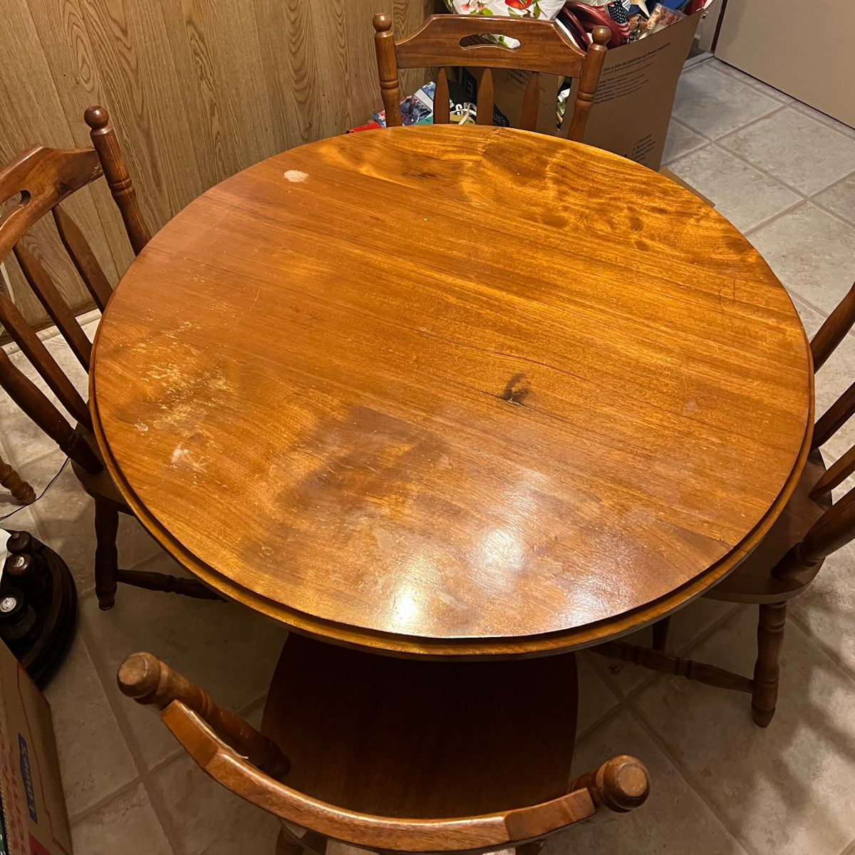 Mahogany table and chairs 