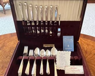      Community "Milady" silver plate flatware, 52 pieces