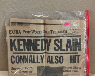 JFK assasination, Fort Worth Telegram, Nov. 22, 1963