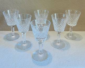 6 Waterford "Alana" wine glasses