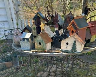 patio, outdoor , decor, birdhouses 