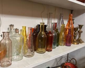 vintage , antique bottles