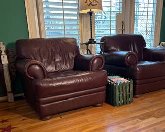 oversized leather chairs