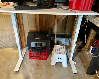 IKEA adjustable work station 
Epson printer 