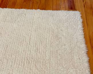 PB teen Ribbed Shag rug 7’ x 10’ ivory 
100% wool pile 