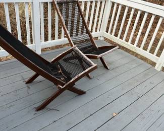 Teak deck chairs