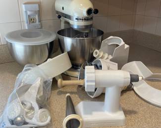 KitchenAid mixer and attachments