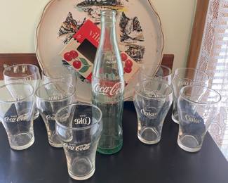 Vintage Coca Cola Glasses/Botttle