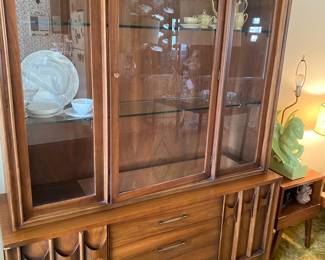 Mid Century Brutalist Walnut Cabinet