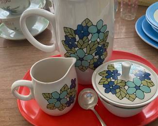 Mid Century Franciscan Milk Pitcher, Creamer/Sugar
