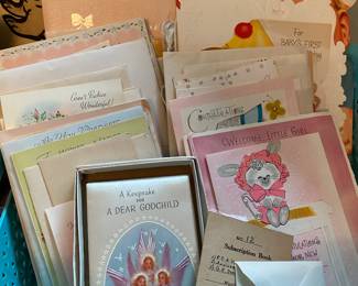 Vintage Baby Cards ( Used), Baby Books