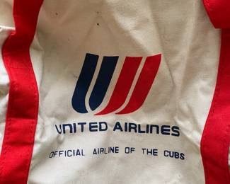 Vintage United Airlines Canvas Bags, Airlines for the Chicago Cubs!!