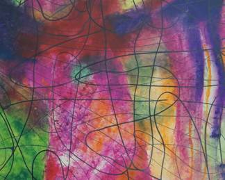 Fahr El Nissa Zeid,  mixed media on board