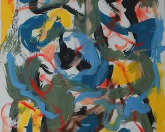 Willem De Kooning,mixed media on board