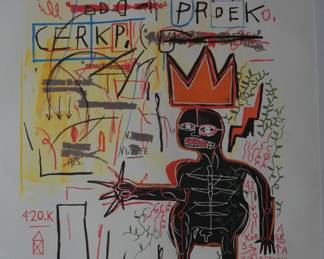 Jean Michel Basquiat, signed,stamped print