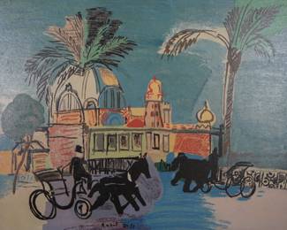 Raoul Dufy, real paint print