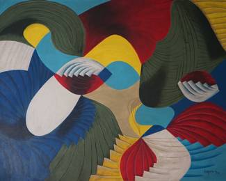 Herbert Bayer,oil on canvas