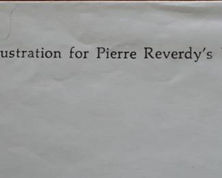 Pierre Reverdy, print, litho