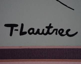 Henri De Toulouse Lautrec, signed on plate, screen print