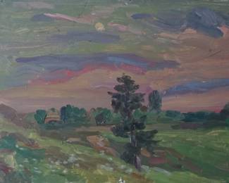 Nikolai Tarkhov, oil on board