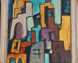 Donald Deskey,oil on board