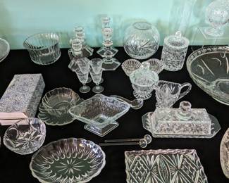 Crystal and glass dishes