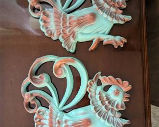 Vintage Rooster wall plaques