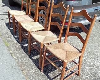 Rush Seat Vintage Chairs